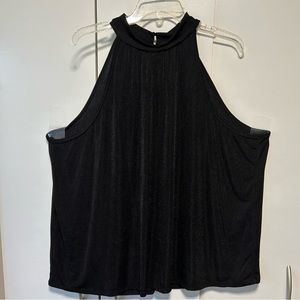 Maurice’s high neck tank in shimmer black. Size 3X. NWT